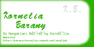 kornelia barany business card